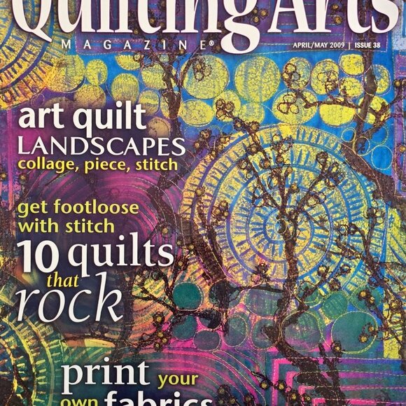 Quilting Arts Magazine April May 2009 Art Quilt Landscapes Collage Piece And Sti - Picture 1 of 14